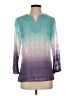 Reba Teal 3/4 Sleeve Blouse Size S - photo 1