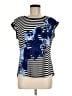 Elle Blue Short Sleeve Top Size M - photo 1