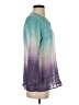 Reba Teal 3/4 Sleeve Blouse Size S - photo 4