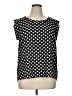 Pleione 100% Polyester Polka Dots Black Sleeveless Blouse Size XL - photo 1