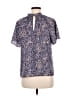 Peyton Jensen 100% Polyester Animal Print Blue Short Sleeve Blouse Size M - photo 2
