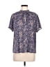 Peyton Jensen 100% Polyester Animal Print Blue Short Sleeve Blouse Size M - photo 1
