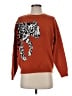 Angashion Animal Print Orange Pullover Sweater Size S - photo 1