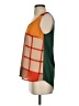 Blu Pepper Color Block Orange Sleeveless Blouse Size S - photo 5