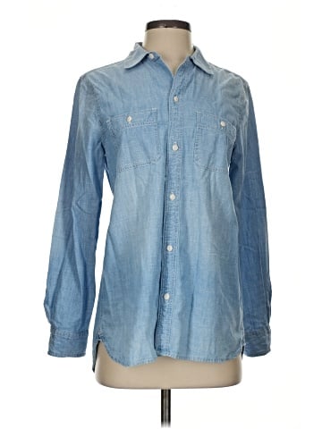 Madewell Chambray Classic Ex-Boyfriend Shirt in Evie Wash (view 1)