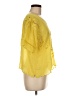 Johnny Was 100% Polyester Yellow Short Sleeve Blouse Size M (petite) - photo 4
