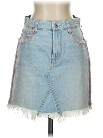7 For All Mankind Denim Skirt (view 1)