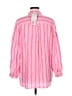 Boden 100% Linen Stripes Pink Long Sleeve Button-Down Shirt Size 8 - photo 2