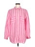 Boden 100% Linen Stripes Pink Long Sleeve Button-Down Shirt Size 8 - photo 1