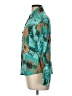 Unbranded Print Teal Long Sleeve Blouse Size L (estimated) - photo 5