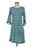 Escapada 100% Rayon Print Teal Casual Dress Size S - photo 1