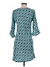 Escapada 100% Rayon Print Teal Casual Dress Size S - photo 2