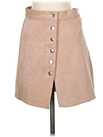 Understated Leather Casual Skirt (view 1)