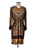 Chico's Paisley Brown Casual Dress Size Lg (2) - photo 1