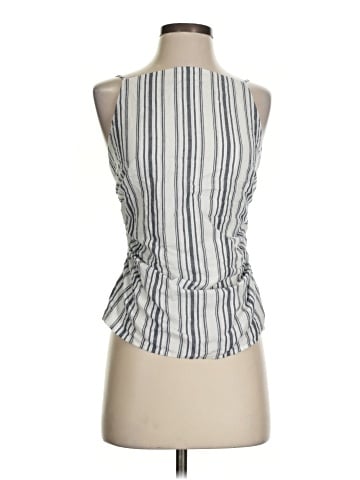 Madewell Ruched Squareneck Tank in Stripe (view 1)