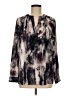 Simply Vera Vera Wang 100% Polyester Gray Long Sleeve Blouse Size M - photo 1