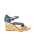 TOMS Blue Wedges Size 9 1/2 - photo 1