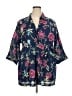 Pinky 100% Cotton Floral Blue Kimono Size 3X - photo 1