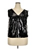 J.Crew Factory Store 100% Polyester Silver Sleeveless Blouse Size XXL - photo 1