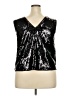 J.Crew Factory Store 100% Polyester Silver Sleeveless Blouse Size XXL - photo 2