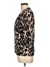 AB Studio 100% Cotton Animal Print Tan 3/4 Sleeve Blouse Size L - photo 5