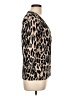AB Studio 100% Cotton Animal Print Tan 3/4 Sleeve Blouse Size L - photo 4