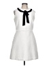 CeCe 100% Polyester Tweed White Casual Dress Size 10 - photo 1