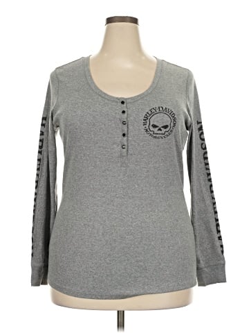 Harley Davidson Long Sleeve Henley (view 1)