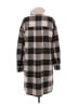 Varley 100% Polyester Plaid Gray Coat Size M - photo 2