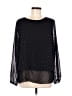 Apt. 9 100% Polyester Black Long Sleeve Blouse Size L - photo 1