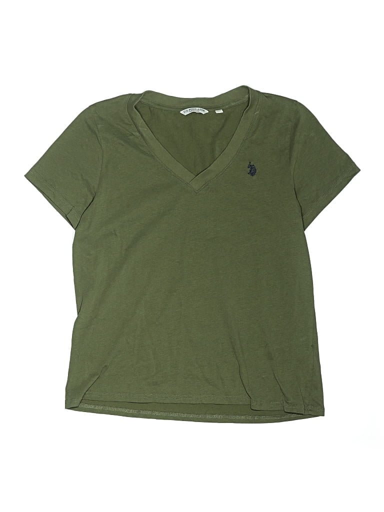 Pre-owned U.s. Polo Assn Kids' Short Sleeve T-shirt In Green
