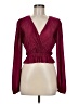 Sincerely Jules 100% Polyester Burgundy Long Sleeve Blouse Size M - photo 1