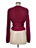 Sincerely Jules 100% Polyester Burgundy Long Sleeve Blouse Size M - photo 2