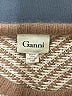 Ganni Chevron-herringbone Tan Pullover Sweater Size S - photo 7