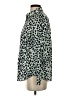Talbots 100% Cotton Animal Print Green Long Sleeve Blouse Size S - photo 5