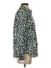 Talbots 100% Cotton Animal Print Green Long Sleeve Blouse Size S - photo 4