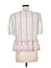 CeCe 100% Polyester Ivory Short Sleeve Blouse Size M - photo 2
