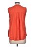 Maeve 100% Rayon Orange Sleeveless Button-Down Shirt Size 10 - photo 2