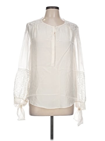 Rebecca Taylor Long Sleeve Silk Top (view 1)