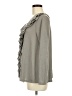 Elle 100% Polyester Gray Long Sleeve T-Shirt Size M - photo 5