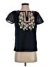 Talbots 100% Cotton Black Short Sleeve Blouse Size S (petite) - photo 1
