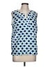 Talbots 100% Cotton Blue Sleeveless Blouse Size 10 - photo 1