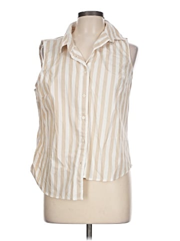J.Crew Factory Store Sleeveless Button-Down Shirt (view 1)