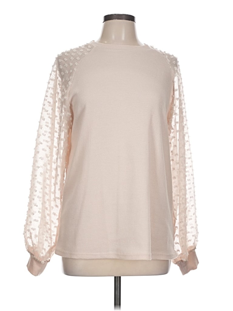 Pre-owned Miholl Long Sleeve Blouse In Ivory