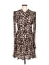 Saylor 100% Polyester Animal Print Brown Casual Dress Size M - photo 1