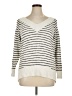 Caslon Stripes Silver Pullover Sweater Size XL - photo 1