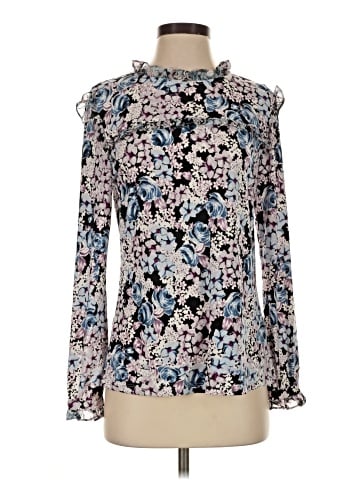 Karl Lagerfeld Paris Long Sleeve Blouse (view 1)