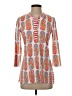 J. McLaughlin 100% Spandex Orange 3/4 Sleeve Button-Down Shirt Size XS - photo 1