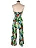 No Boundaries Tropical Green Jumpsuit Size 7 - 9 - photo 2