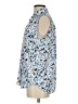 Ann Taylor 100% Polyester Floral Blue Sleeveless Blouse Size S (petite) - photo 5